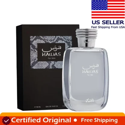 RASASI Hawas para Hombre, Eau de Parfum en Spray de 100 ml (3.4 oz) - Perfume Árabe de Larga Duración, Perfume Premium Ideal para Hombre