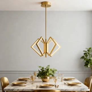 BOSSEN-candelabro LED regulable nórdico moderno, lámpara de techo de latón de 3 colores, luz colgante para sala de estar, Hotel y Villa