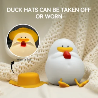 Luz nocturna Happy Duck, lámpara de noche con control táctil, recargable con sincronización, ideal para decoración del hogar y regalos