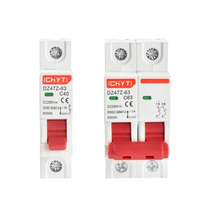 30PCSProveedores chinos 1p 2p 6a 16a 20a 40a 63a Dc 250v 550v Mini disyuntor eléctrico en miniatura Mcb Dz47