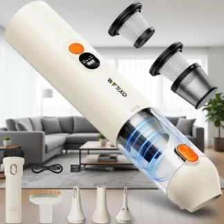 Aspiradora de mano portátil inalámbrica de alta potencia de 14000PA, función de soplado y succión 2 en 1, hasta 30 minutos de autonomía, aspiradora pequeña para el hogar