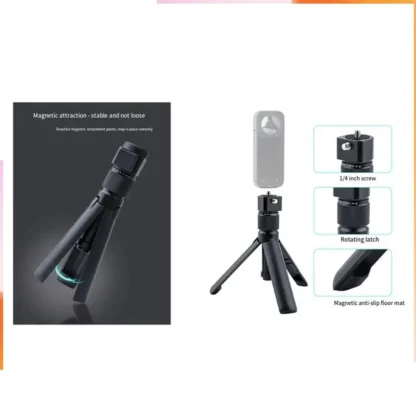 A92Z para Insta360 X5 X4 X3 palo de Selfie Invisible mango de tiempo de bala paquete de trípode extendido para cámaras panorámicas