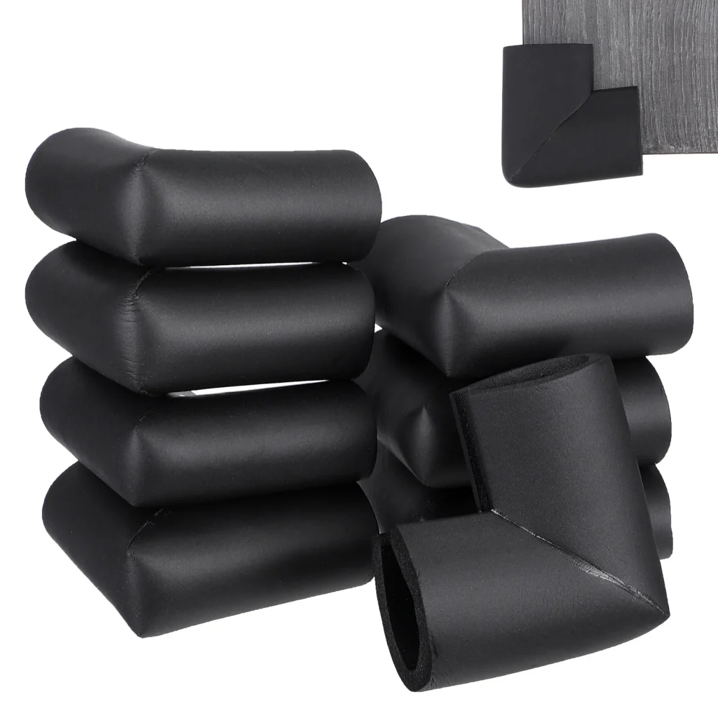 Protector de esquina de muebles, parachoques de espuma en forma de U para marco de cubierta de seguridad de borde, protección antiarañazos, 12 Uds.
