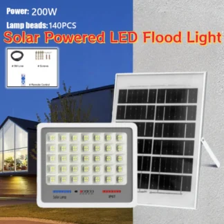 Foco LED con energía Solar, reflector Solar de 200W, Reflector Solar impermeable para exteriores con Control remoto para patio, jardín y patio