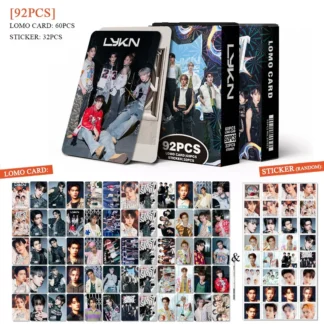 92 Tarjetas LOMO Láser del Álbum FIRST SIGHT de LYKN - Tarjetas Fotográficas del Grupo de Chicos Tailandeses con Pegatinas, Regalo para Fans