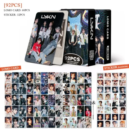 92 Tarjetas LOMO Láser del Álbum FIRST SIGHT de LYKN - Tarjetas Fotográficas del Grupo de Chicos Tailandeses con Pegatinas, Regalo para Fans