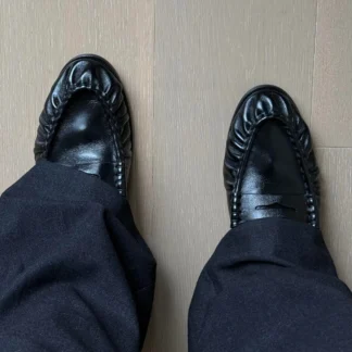 Zapatos Planos Retro de Piel de O para Hombre, Estilo Casual, con Punta Puntiaguda, Cómodos, Transpirables, de Tacón Bajo