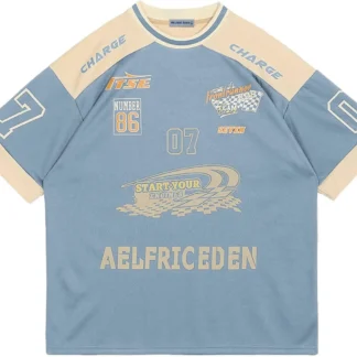 Aelfric Eden-camisetas de gran tamaño para hombre, Jersey gráfico, camisetas informales estampadas, ropa de calle, camiseta Vintage de verano