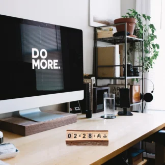 Calendario de Madera Rústico para Escritorio, Decoración para el Hogar, Grano de Madera Natural, Marcador de Fecha Diaria para Escritorio, Cocina, Sala de Estar, Oficina