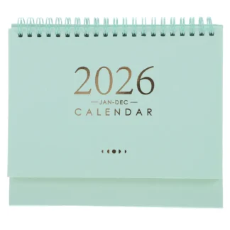 Calendario de Escritorio Mensual 2026, Planificador de 12 Meses con Encuadernación en Espiral, Diseño Elegante y Funcional para Oficina y Hogar