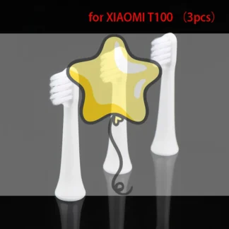 3 uds cepillo de dientes eléctrico sónico para blanqueamiento T100 cabezales de repuesto al vacío suave cabezal de boquillas de cepillo de cerdas limpias