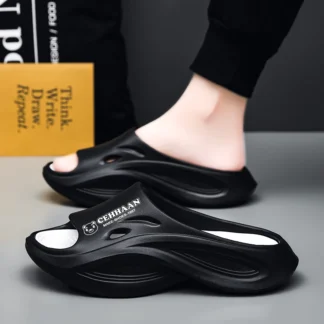 Zapatos de playa para hombre, moda 2026, nuevas zapatillas para hombre, sandalias antideslizantes con punta abierta, zapatillas de baloncesto versátiles, zapatos informales de suela gruesa