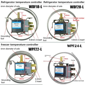 Interruptor mecánico de control de temperatura general para refrigerador WDF18-L WDF20-L WPF22-L WPF24-L, termostato mecánico para congelador
