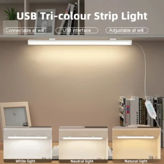 Luz nocturna LED con enchufe USB, tira magnética con conmutación de 3 colores, adhesión, No requiere instalación, iluminación ajustable para armario y dormitorio