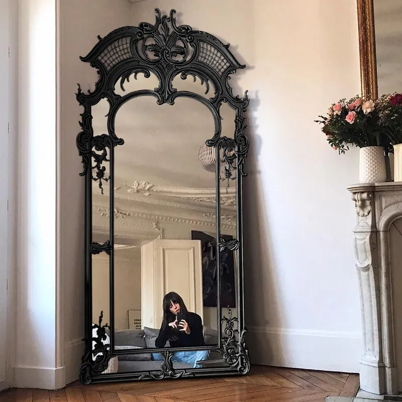 Espejos vintage de mediados de siglo, cuerpo completo, sala de estar, decoración del hogar, diseño nórdico de alta gama, espejo de Maquillaje ligero, espejo de maquillaje luz