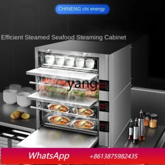 Vaporera eléctrica comercial LCX de tres puertas para hoteles, restaurantes y cantinas grandes, vaporera a gas para guisos.