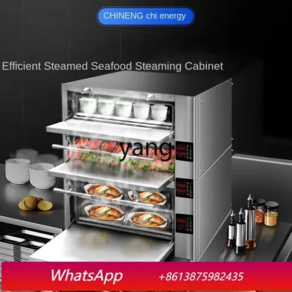 Vaporera eléctrica comercial LCX de tres puertas para hoteles, restaurantes y cantinas grandes, vaporera a gas para guisos.