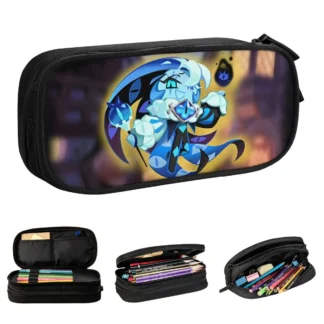 Estuche para lápices Shadow Milk Cookie Run Kingdom, estuche para bolígrafos de dibujos animados de Anime, bolsas para estudiantes de gran capacidad, estuches escolares con cremallera