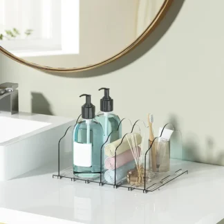 Separadores de Libros Ajustables de Acrílico, Organizador de Escritorio, Divisor de Armario, Estante para Librerías y Gabinetes - Porta Revistas