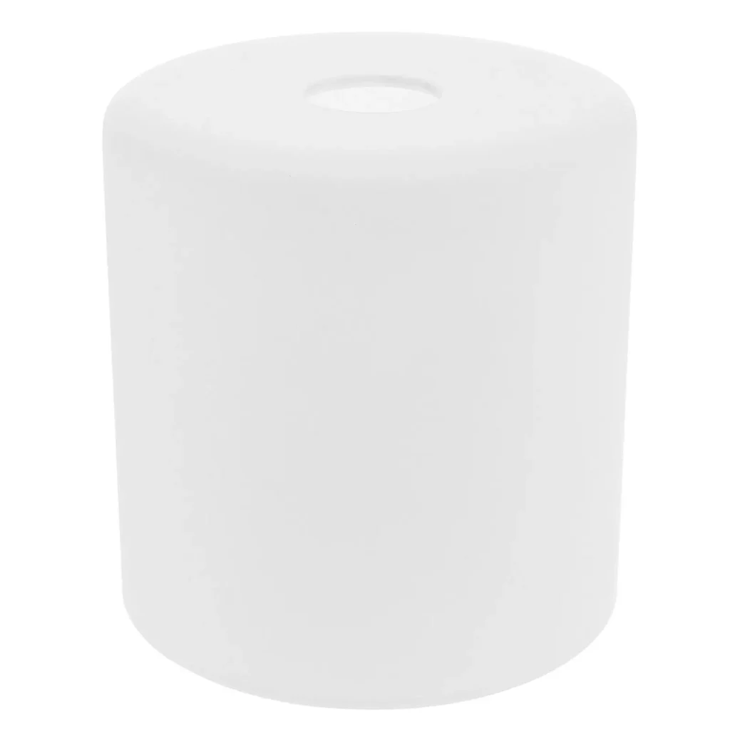 Pantalla de Lámpara Cilíndrica de Vidrio Blanco Lechoso con Difusión de Luz Suave para Lámparas de Pie, Mesa, Pared y Colgantes