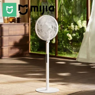 XIAOMI MIJIA DC Inverter Floor Fan Pro, diseño ultrafino, almacenamiento retráctil, 100 configuraciones de flujo de aire, funcionamiento silencioso, ventiladores eléctricos
