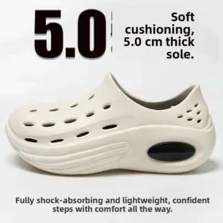 Zapatos para vadear a la moda, suelas de EVA de 5CM de grosor, zapatillas de utilidad, chanclas suaves, zapatillas de calle, cómodas sandalias antideslizantes con agujeros