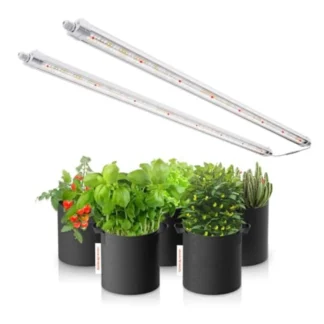 Lámpara LED de Cultivo para Plantas de Interior, 3.6 pies, Espectro Completo, Impermeable, Tipo Luz Solar, para Plántulas, Vegetales, Flores, Cultivo Hidropónico, Invernadero