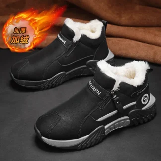 Botas de hombre 2025, nuevas zapatillas de invierno, zapatos cálidos para hombre, zapatillas de deporte de felpa antideslizantes impermeables, zapatos tenis para hombre, botas, zapatillas de deporte para hombre de invierno