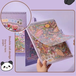 Pegatinas de paisaje 3D para mascotas 5,0 6,0 7,0 8/10 escena 20 hojas pegatina de apilamiento Visual ciudad de dibujos animados pegatinas de escena de cabina de estilo grande