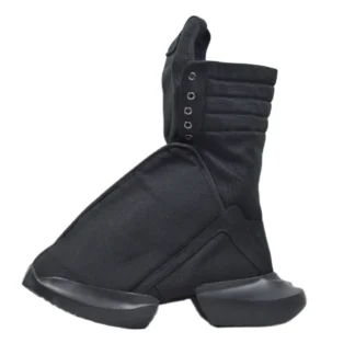 Zapatos altos para hombre, zapatillas de lona para mujer, zapatillas de moto, plataforma informal, botas de diseñador de otoño con cordones y cremallera de lujo