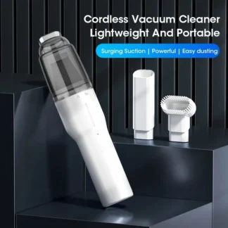 Mini aspiradora de mano para coche, recogedor de polvo multifuncional inalámbrico recargable de bajo ruido para coche