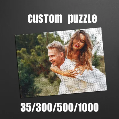 Rompecabezas Personalizado con Foto, Regalo para Parejas al Aire Libre, Rompecabezas Familiar con Foto Personalizada