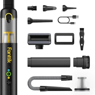 Aspiradora Inalámbrica Delgada para Auto, Limpiador Portátil 4 en 1 con Succión de 17000pa y Pantalla Inteligente