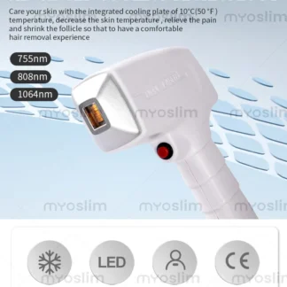 Máquina de Depilación Láser de Diodo con Pantalla, 755nm 808nm 1064nm, Depilación Láser Permanente Efectiva