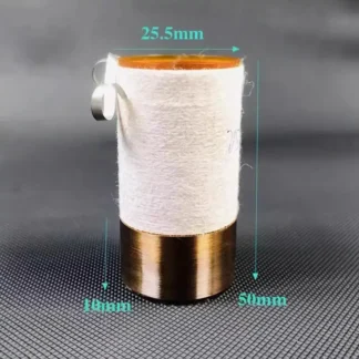 GHXAMP-bobina de voz de graves de alta gama, alambre plano de aluminio revestido de cobre, 2 piezas, 25,5mm