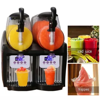 Máquina comercial de fusión de nieve, máquina para batidos de doble tanque, bebida eléctrica congelada, granizado, fabricación de granizado