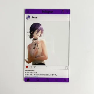 Anime Chainsaw Man - La Película: Tarjeta Transparente de Reze Arceriel (ACG) - Accesorio Decorativo de Aki para Fotografía