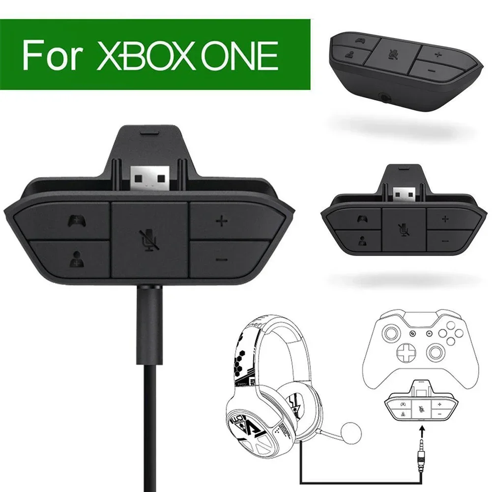 Adaptador de auriculares estéreo para Xbox One, controlador de juego inalámbrico, ajuste de 3,5mm, controlador de equilibrio de Audio, convertidor de auriculares con micrófono de Audio