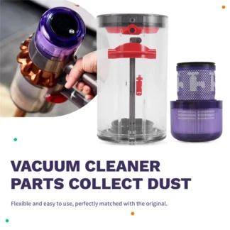 Recipiente de Repuesto ABGU Mejorado para Aspiradoras V11 V15 SV14 SV15 SV22 con Filtro HEPA