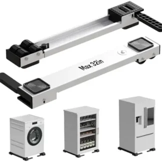 Rodillos Resistentes para Electrodomésticos - Deslizadores Extensibles para Lavadora, Secadora, Refrigerador y Muebles - Blancos