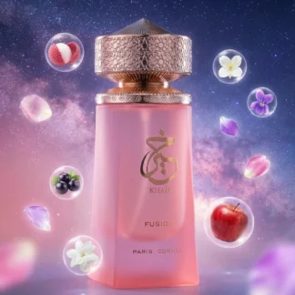 Paris Corner Khair Fusion Lychee 3.4 Fl Oz, Perfume Floral Frutado Unisex, Lechee Grosella Negra Manzana Roja Aroma Encantador