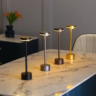 Lámpara LED de mesa con forma de capullo de seta, iluminación táctil recargable de tres tonos para cafetería, Bar, restaurante, sala de estar, dormitorio, decoración de estudio
