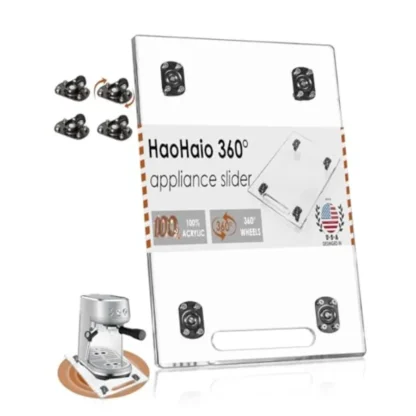Acrílico 360 ° Deslizadores de electrodomésticos de alta resistencia para encimeras, bandeja móvil sin elevación, ahorro de espacio, sin esfuerzo, para cafeteras K