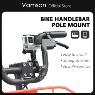 Vamson-soporte para manillar de motocicleta, accesorio para Go Pro, Gopro Hero 12, 11, 10, 9, 8, 7, 6, 5, 4, SJCAM, Mijia, yi 4K