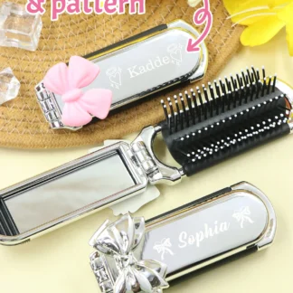 Mini cepillo de pelo personalizado, cepillo de pelo Ttravel con nombre personalizado, desenredante, cepillo de pelo para mujer, peine de viaje