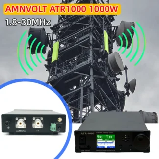 AMNVOLT ATR1000 1000W 1,8-30MHz Mini equipo de Radio antena de pantalla TFT de 1,8 pulgadas sintonizador automático soporte de Control remoto WIFI ligero