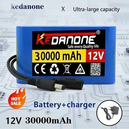 🎶 🎶 Nueva batería de iones de litio recargable portátil de 20000mah 3S2P 12V para LED, batería de iones de litio recargable portátil para pesca