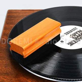 Limpiador de cepillo de limpieza de discos de vinilo antiestático, cepillo removedor de polvo de terciopelo para fonógrafo, tocadiscos, limpieza de discos de vinilo LP