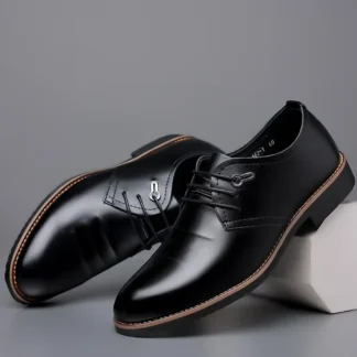 Zapatos de vestir formales de cuero de alta calidad para hombre, zapatos informales transpirables para hombre, zapatos de conducción antideslizantes con cordones de marca italiana de lujo