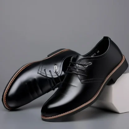 Zapatos de vestir formales de cuero de alta calidad para hombre, zapatos informales transpirables para hombre, zapatos de conducción antideslizantes con cordones de marca italiana de lujo